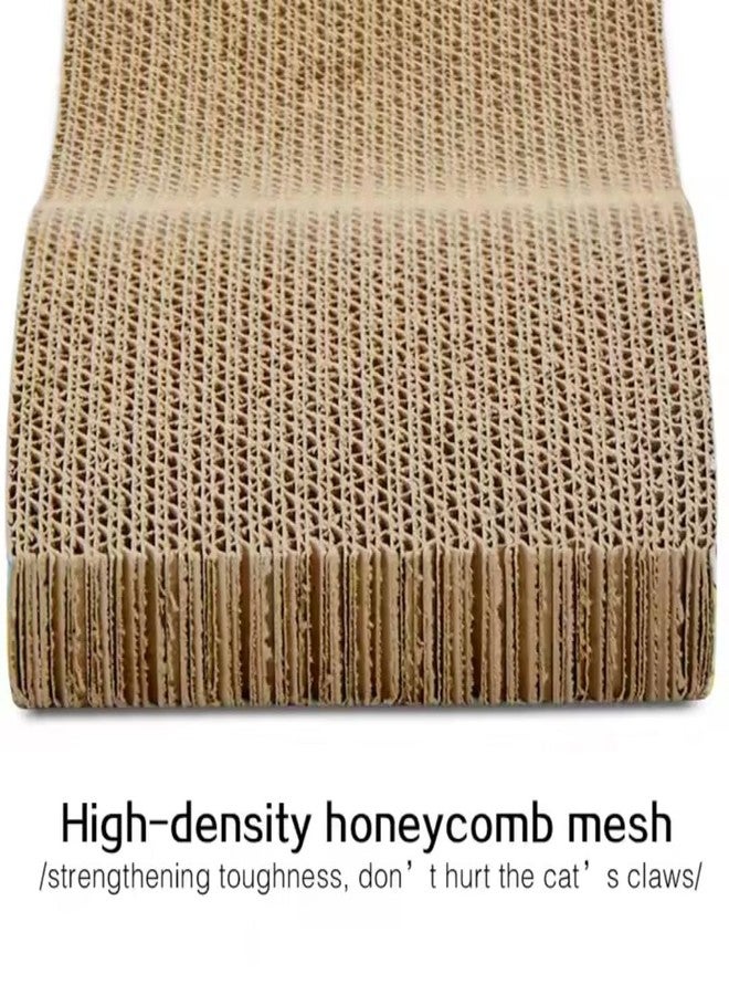 PET FUN وسادة خدش للقطط من بيت فن مع النعناع البري | وسادة خدش قابلة للعكس مصنوعة من الكرتون المموج للقطط والقطط الصغيرة | حصيرة خدش لحماية الأثاث واللعب والراحة (عبوة من قطعتين، شكل مسطح) - Image 5